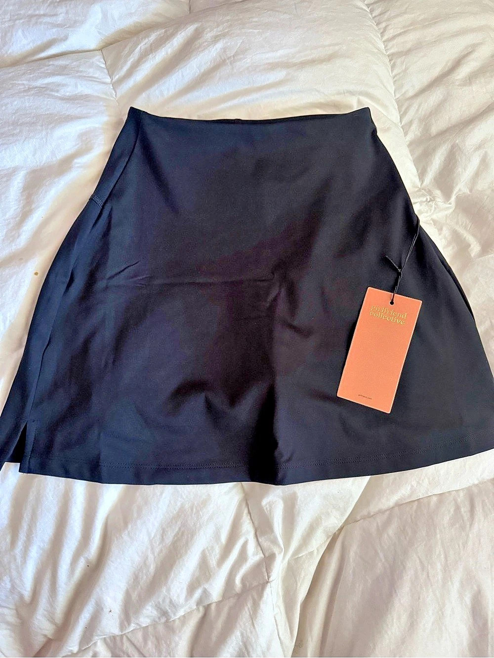girlfriend collective Sport Skort Black Mini Skirt XS